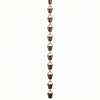 Openwork Flower Rain Chain Soothing Sound Gutter Rain Chain Rust-Resistant Outdoor Decor Anti-Corrosion