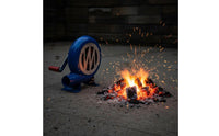 Sturdy Metal Construction Hand Crank Air Blower Lightweight Portable Forge Blower Fire Starting Tool for Camping, Fireplace