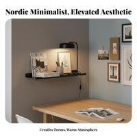 Single-Tier surfacemounted Rack Nordic design surfacemounted Picture Shelf Minimalist Design adaptable Use for Decor hobbyists
