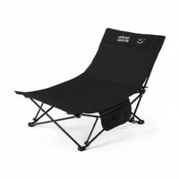Adjustable Recline Portable Reclining Camp Chair Heavy Duty Frame Folding Recliner Ergonomic Design Outdoor Gear Weather Resistant for Beachgoers, Homeowners, Camping, Fishing, Office, Backyard