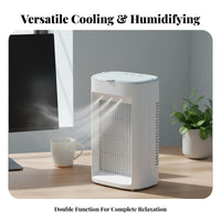 Portable Air Chiller Fan Variable Fan Speeds Settings Personal Air Chiller Quiet Water-Based Misting Fan for Students, Office Workers, Bedroom