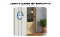 Sea Star Coastal Wreath Sign Easy to Hang Beach Welcome Sign Lightweight Wooden Door Hanger Long-Lasting