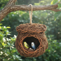 Handmade Artificial Bird Nest Rustic Design Fake Bird Nest Realistic Look for Patio