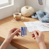 Multi-Hole Design Twisting Yarn Guide Ruler Easy to Use WPI Gauge Ruler Portable for Sewing Room