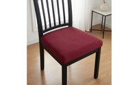 Stretch Jacquard Chair Cover Easy Installation Jacquard Dining Chair Seat Slipcover Machine Washable Removable Stool Cover for Pet Owners, Restaurant