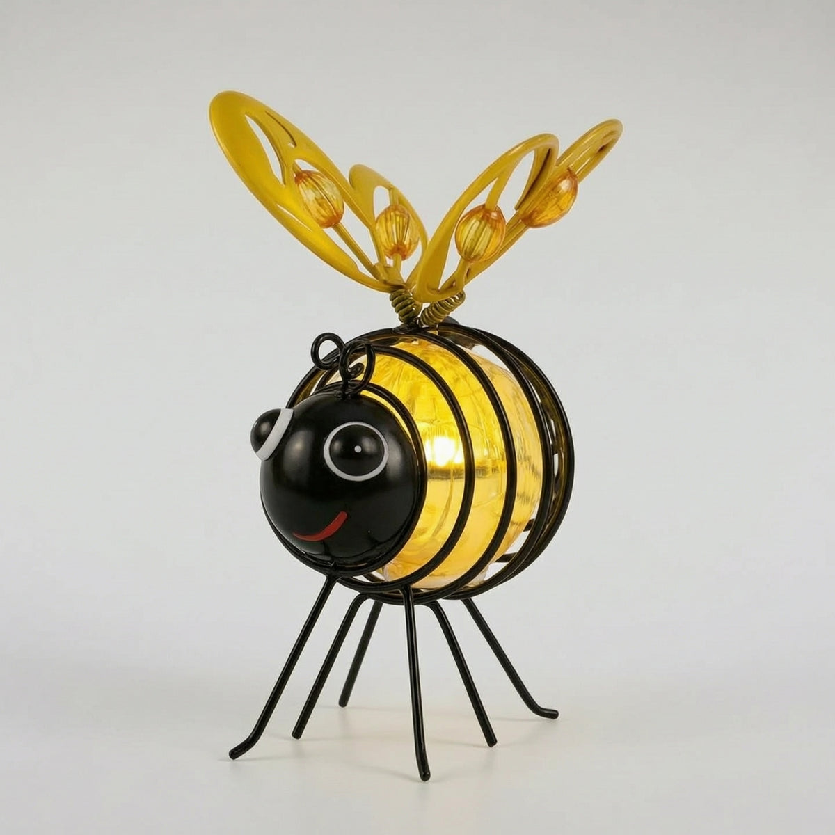 LED Bee Garden Light Outdoor Bee Lamp Glowing Metal for Gardeners, Homeowners, Flower Beds