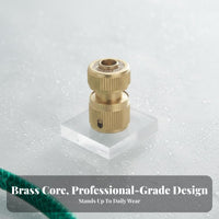 Brass Quick Connect Hose Fitting Heavy Duty Brass Water Hose Adapter Leak-Resistant Gardening Accessory for Car Washing, Outdoor