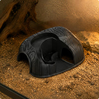 Reptile Food and Water 2 in 1 Two Entry Reptile Shelter Easy to Clean Hide Cave for Geckos, Reptiles