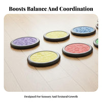 Enhances Coordination Kids Balance Stepping St Single S Early Learning Balance Stepping St Single S Sturdy Tactile Sensory Discs Lightweight for Preschoolers, Children 3+, Toddlers, Kindergarten, Daycare Center, Physical Rehabilitation, Playroom