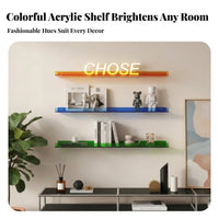 Clear partition-mounted shelf adaptable Clear partition-mounted shelf Sturdy for Dorm Room