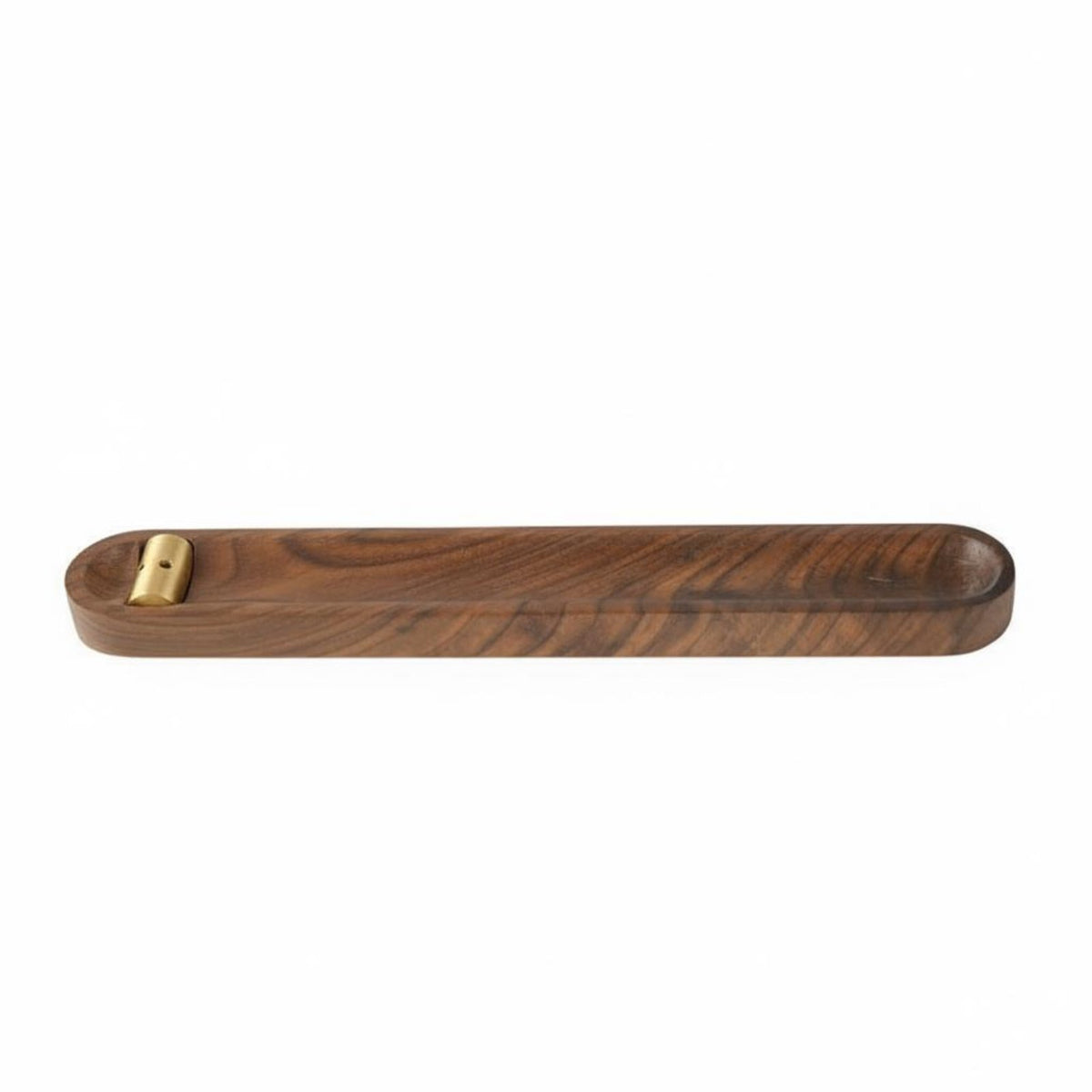 Wooden Aromatic Stick Holder Zen Design Walnut Wood Ash Catcher Multi-Size Holes