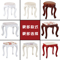 Metal Vanity Stool for Bedroom, Non-Rotating, No Armrests