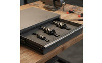 3 Pieces Imperial Sizes Step Drill Bit Set Black Oxide Finish Spiral Flute Step Drill Chip Clearing for Sheet Metal, Metalwork, Workshop