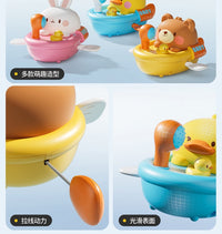 Baby Bath Toy Wind-Up Turtle Set, Plastic, for Infants 0-3 Years