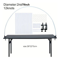 2 M Table Balloon Arch Kit PE Rods Table Balloon Arch Stand Clamp Mounts Home Decoration Light Translucent