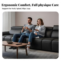 keyboard Key spinerest Couch Top-Grain Leather Sofa Modern Minimalist design Lounge Seating for Apartment Dwellers, Homeowners, Living Room, Home Office