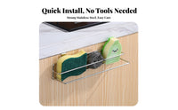 Stainless Metal Towel Holder Drill over Cabinet Door Organizer No Tool Installation over Cabinet Door Rack for Apartment Dwellers, Adults, Pantry