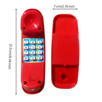 Realistic Design Kids Play Phone with Sounds Develops Skills Toy Phone with Sound Lightweight Playhouse Telephone Rounded Edges for Preschoolers, Toddlers, Treehouse