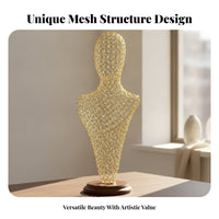 Gold Metal Hat Display Stand Tall Wire Mannequin Head Stable Mannequin Bust Stand Long-Lasting