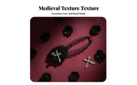 Dark Romantic Lace ocular ocularpatch Soft and Breathable lace-like Cross ocularpatch Retro Look