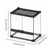 Reptile Terrarium Ventilated Terrarium with Screen Top with Clear Visibility Vivarium for Pet Owners, Display