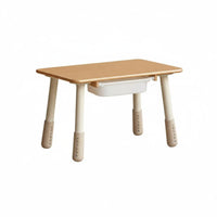 sturdy Wood Construction young child Drawing Table with Paper Roll Height Adjustable children's Furniture Multi-Functional Play Desk Rounded Corners for children 3+, Preschoolers, young children, children's activity area, Nursery, Home