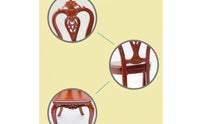 Dollhouse Chair with Carved Backrest Ornate Miniature Backrest Chair Micro for Collectors
