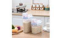 Moisture-Proof Rice Storage Container Safe Rice Dispenser with Measuring Cup Easy Pour Spout Airtight Food Storage Container for Kitchen Countertop