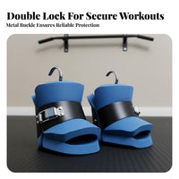 2 Pieces Stainless Steel Hooks Inversion Boots High-Density Foam Padding Inversion Boots Safety Lock Fitness Equipment Heavy Duty for Athletes, Bodybuilders