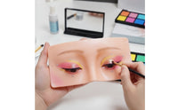 Reusable Makeup Practice Panel with Eyes Easy to Clean Makeup Practice Board Realistic Washable for Beginners, Students, Cosmetology Training