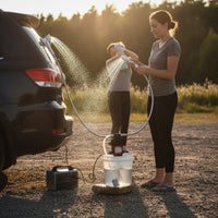 Bucket Shower Electric System Self-Priming Shower Handheld for Campers, Students, Camping, Dorm Rooms, Outdoor Washing