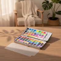 Watercolor Paint Set 90-Color Watercolor Paint Set with Paintbrush Highly Pigmented for Artists