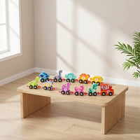 Educational Wooden Dinosaur Train Set Learning Dinosaur Train Set Hands-on Developmental for Toddlers, Preschoolers, Kids, Playroom, Classroom