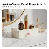 Desktop cosmetic Case with Drawers Clear View Lid Cosmetics Organizer for Bedroom