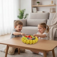 Bowl with Lemon Rim Shallow Fruit Bowl Tableware Versatile Cute for Dining Table, Living Room