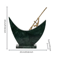 Abstract Sculpture with Marble Base Modern Abstract Sculpture Artistic Tabletop Decor for Office, Entryway