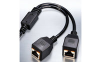 One-to-Two RJ45 Splitter Cable Shielded Ethernet Adapter Cable Wired Networking Equipment Pure Copper for Office Wiring