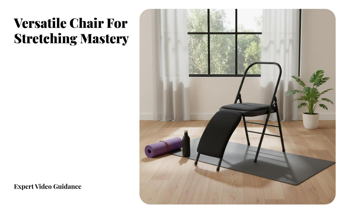 Back Support Iyengar Exercise Chair Multi-Functional Exercise Backbend Assistant Assisted Stretching Exercise Auxiliary Chair Deepens Stretches for Seniors, Home Gym