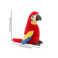 Birthday Gift Parrot Stuffed Toy Soft and Cute Stuffed Parrot Doll PP Cotton Filled for Playroom