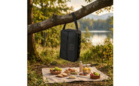 Portable Tissue Storage Bag Box-Shaped Portable Tissue Organizer Camping Accessory Textured Material Black