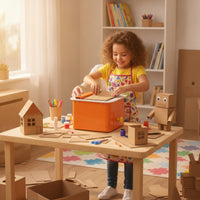 Electric Cardboard Cutter Child-Friendly Paperboard Cutter with Practice Sheets Oriented Craft Cutting Machine with Power Adapter for Kids, Home