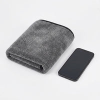 50x60cm Microfibre Towel and Car Drying Towel, Dual-Texture Towel with Braided Pile, High Absorbency Low-Shedding Multi-Purpose Cleaning Cloth