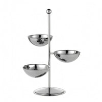Three-Bowl Snack Simple to Clean to Clean Snack Stand Space Saving Countertop Fruit Organizer