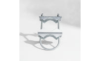 U-Bolt Clamp with Serrated Plate Zinc Curved Metal Metal Clamp Heavy Duty Connector Bracket for Installers, Pipe Fastening, Antenna Installation