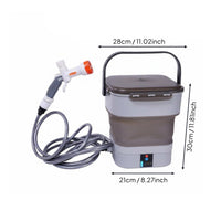 Multi-Purpose Battery Powered Pressure Washer Adjustable Nozzle Collapsible Water Sprayer No Faucet Required Portable Electric Sprayer for Gardening, Car Washing, Camping