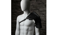 Adjustable Leather Pauldron with Buckles