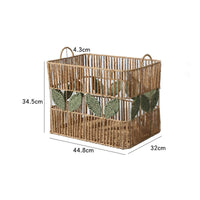 Hamper Decorative Woven Laundry Hamper Handwoven Laundry Sorter Basket for Washroom, Bedroom