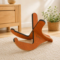 Guitar Stand Triangular Guitar Stand with Wood Grain Space Saving for Bass Instrumentalists, Home Storage, Studio