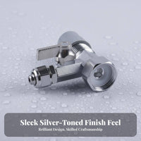 Universal Fit Water Purifier T-Adapter Easy Shut-Closed 3-Way Faucet Connector Rust-Resistant Flow Regulation Switch Long-Lasting Construction for Homeowners, DIY Enthusiasts, Plumbers, Under-Sink Area, Kitchen, Bathroom, Laundry Room