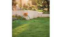 Wall-Mounted Hose Guide Mounting Holes Garden Hose Guide Outdoor Tool Orange Plastic Body